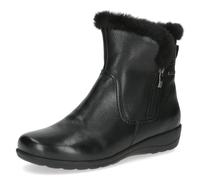 Winterboots CAPRICE, Damen, Gr. 39, schwarz, Leder, Textil, Schuhe Winterboots, Winterstiefelette, Zierreißverschluss an der Außenseite, H-Weite (87147329-39) schwarz