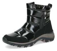 Winterboots CAPRICE, Damen, Gr. 39, schwarz, Lederimitat, Textil, glänzend, unifarben, Schuhe Winterboots, Keilabsatz, Snowboots, Stiefelette, Outdoorschuh in bequemer Form (96840713-39)