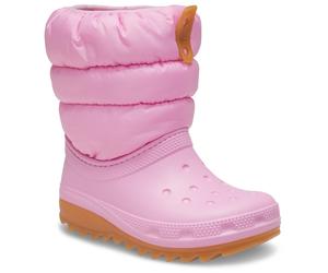 Winterboots CROCS "CLASSIC NEO PUFF BOOT T", Mädchen, Gr. 22, rosa, Croslite™, Nylon, Schuhe Winterboots, Snowboots, Winterstiefel zum Schlupfen (40121457-22) rosa