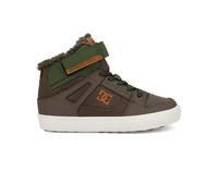 Winterboots DC SHOES "Pure High-Top Wnt Ev", Jungen, Gr. 1(32), weiß (olive, sanftes weiß), Obermaterial:Obermaterial: Leder [Kuh] / Futter: Textil / Außensohle: Gummi;, Schuhe Winterboots (63221847-1