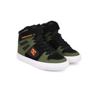 Winterboots DC SHOES "Pure High-Top Wnt Ev", Kinder, Gr. 12,5(30), olive, schwarz, Obermaterial: Leder [Kuh] / Futter: Textil / Außensohle: Gummi;, Schuhe Winterboots (46866011-12,5) olive, schwarz
