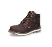 Winterboots DOCKERS BY GERLI, Herren, Gr. 41, braun (schoko), Leder, Schuhe Winterboots, Schnürboots mit Warmfutter (48121638-41) schoko