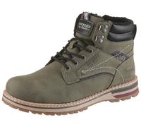 Winterboots DOCKERS BY GERLI, Herren, Gr. 43, oliv, schwarz, Nubuklederimitat, Schuhe Winterboots, Winterboots, Workerboots mit Profilsohle (89121361-43) oliv, schwarz