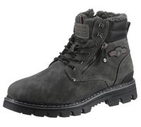 Winterboots DOCKERS BY GERLI, Herren, Gr. 44, grau (dunkelgrau), Lederimitat, Schuhe, Workerboots, Schnürstiefel mit Blockabsatz (47612805-44) dunkelgrau