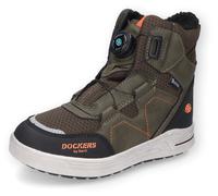 Winterboots DOCKERS BY GERLI, Mädchen, Gr. 37, grün (khaki, kombiniert), Nubuklederimitat, Textil, Schuhe Winterboots, Freizeitstiefel mit wasserabweisendem DOCK-Tex, Topseller (31695850-37) khaki, ko