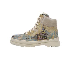 Winterboots DOGO "Adriana Cat Person Damen Stiefeletten", Damen, Gr. 40, Normalschaft, blau, Lederimitat, Schuhe Winterboots, Handgefertigt (92158627-40) blau