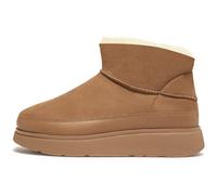 Winterboots FITFLOP "GEN-FF", Damen, Gr. 37, braun (hellbraun), Veloursleder, unifarben, Schuhe Winterboots, Snowboots, Schlupfboots mit Plateau (18512366-37) hellbraun