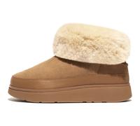 Winterboots FITFLOP "GEN-FF", Damen, Gr. 38, braun (hellbraun), Veloursleder, unifarben, Schuhe Winterboots, Snowboots, Schlupfboots mit Plateau (32438555-38) hellbraun