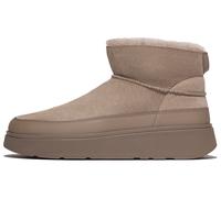 Winterboots FITFLOP "GEN-FF", Damen, Gr. 41, beige (taupe), Veloursleder, Schuhe Winterboots, Snowboots, Schlupfboots mit Plateau (85326304-41) taupe