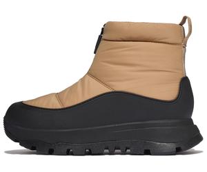 Winterboots FITFLOP "NEO-D-HYKER", Damen, Gr. 39, beige (camelfarben), Polyester, Textil, Schuhe Winterboots, Snowboots, Schlupfboots mit Fleeece-Futter (41476511-39) camelfarben