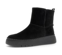 Winterboots GABOR, Damen, Gr. 38,5, schwarz, Veloursleder, unifarben, Schuhe Winterboots, Plateau, Stiefelette mit praktischem Innenreißverschluss (41289851-38,5) schwarz