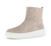Winterboots GABOR, Damen, Gr. 42, beige (hellbeige), Veloursleder, unifarben, Schuhe Winterboots, Plateau, Stiefelette mit praktischem Innenreißverschluss (37948429-42) hellbeige