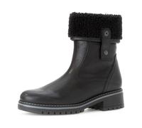 Winterboots GABOR "GENUA", Damen, Gr. 37, schwarz, Glattleder, Textil, Schuhe Winterboots, Blockabsatz, Winterstiefelette, mit Reißverschluss, G-Weite (87386012-37)