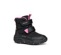 Winterboots GEOX "B BALTIC GIRL B ABX", Mädchen, Gr. 27, rosa (schwarz, fuchsia), Synthetik, Textil, Schuhe Winterboots, Klettstiefel, Snowboots mit Warmfutter, Größenschablone zum Download (36613466-