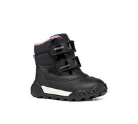 Winterboots GEOX "B TREKKYUP GIRL B AB", Damen, Gr. 25, schwarz, rosa, Synthetik, Textil, glänzend, Schuhe Winterboots, Klettboots, Winterstiefel mit Amphibiox-TEX-Ausstattung (17961769-25) schwarz, r