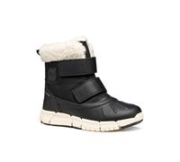 Winterboots GEOX "J FLEXYPER GIRL B AB", Mädchen, Gr. 28, schwarz, Synthetik, Textil, Schuhe Winterboots, Snowboots, Klettstiefel mit Warmfutter, Größenschablone zum Download (60347004-28) schwarz