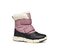 Winterboots GEOX "J FLEXYPER GIRL B AB", Mädchen, Gr. 33, rosa, schwarz, Synthetik, Textil, Schuhe Winterboots, Snowboots, Klettstiefel mit Warmfutter, Größenschablone zum Download (38813529-33) rosa,