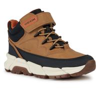Winterboots GEOX "J FLEXYPER PLUS BOY ABX", Mädchen, Gr. 35, braun (camelfarben, schwarz), Lederimitat, Textil, Schuhe Winterboots, Sneaker mit Geox Spezial Membrane, Größenschablone zum Download (867