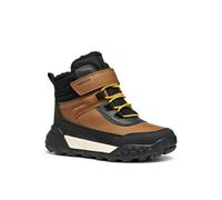 Winterboots GEOX "J TREKKYUP BOY B ABX", Mädchen, Gr. 30, schwarz (hellbraun, schwarz), Synthetik, Textil, Schuhe Winterboots, Freizeitstiefel mit Warmfutter, Größenschablone zum Download (63121224-30