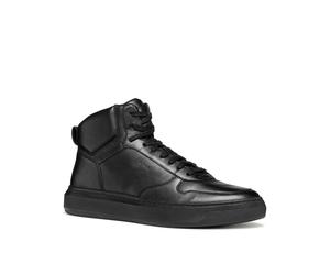 Winterboots GEOX "U DEIVEN", Herren, Gr. 44, schwarz, Leder, Textil, Schuhe Winterboots, High Top Sneaker mit Warmfutter, Größenschablone zum Download (51202308-44) schwarz