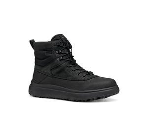 Winterboots GEOX "U GRANITO + GRIP B A", Herren, Gr. 44, schwarz, Leder, Lederimitat, unifarben, Schuhe Winterboots, Snowboots, Schnürschuh mit Warmfutter, Größenschablone zum Download (86581368-44) s