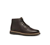 Winterboots GEOX "U POVE", Herren, Gr. 45, braun (dunkelbraun), Glattleder, Veloursleder, Schuhe Winterboots, Budapester, Businessschuh mit Warmfutter, Größenschablone zum Download (17052061-45) dunke