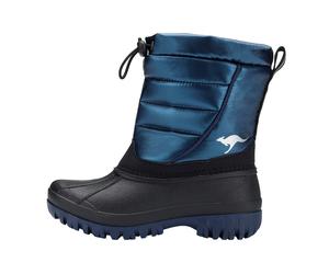 Winterboots KANGAROOS "K-Ben", Jungen, Gr. 36, blau (dk navy, metallic), Synthetik, Textil, Schuhe Winterboots, Wasserabweisend,Winterschuhe, Winterstiefel, Snowboots (54515002-36) dk navy, metallic