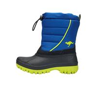 Winterboots KANGAROOS "K-BEN", Kinder, Gr. 32, blau (skydiver, limetta), Synthetik, Textil, Schuhe Winterboots, Snowboots, Winterboots, Winterschuhe, wasserabweisend (35389868-32) skydiver, limetta