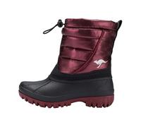 Winterboots KANGAROOS "K-Ben", Mädchen, Gr. 36, schwarzberry, metallic, Synthetik, Textil, Schuhe Winterboots, Wasserabweisend,Winterschuhe, Winterstiefel, Snowboots (75749250-36) schwarzberry, metall