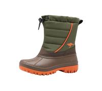 Winterboots KANGAROOS "K-Ben", Mädchen, Gr. 39, grün (olive, burnt orange), Synthetik, Textil, Schuhe Winterboots, Wasserabweisend,Winterschuhe, Winterstiefel, Snowboots (24627104-39) olive, burnt ora