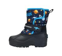 Winterboots KANGAROOS "K-SHELL II", Mädchen, Gr. 33, blau (dk navy, kangaspace), Synthetik, Textil, Schuhe Winterboots, Snowboots, Winterboots, Winterschuhe, wasserabweisend (37899669-33) dk navy, kan