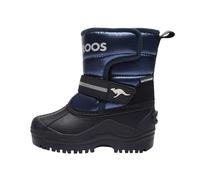 Winterboots KANGAROOS "K-SHELL II METALLIC", Jungen, Gr. 34, grisaille, metallic, Synthetik, Textil, Schuhe Winterboots, Snowboots, Winterboots, Winterschuhe, wasserabweisend (84505365-34)