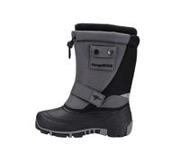 Winterboots KANGAROOS "Kanga-Bean II", Jungen, Gr. 34, grau (steel grau, jet schwarz), Synthetik, Textil, Schuhe Winterboots, Wasserabweisend, Warmfutter,Winterschuhe, Winterstiefel, Snowboots (597758