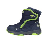Winterboots KANGAROOS "KS-TRUNKS MID V RTX", Jungen, Gr. 23, bunt (dk navy, lime), Synthetik, Textil, Schuhe Winterboots, Snowboots, Winterboots, Winterschuhe, wasserdicht (95924538-23) dk navy, lime