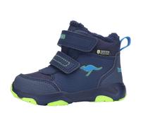 Winterboots KANGAROOS "KS-YOTTO MID V RTX", Jungen, Gr. 21, dk navy, limetta, Synthetik, Textil, Schuhe Winterboots, Snowboots, Winterboots, Winterschuhe, wasserdicht (87003949-21) dk navy, limetta