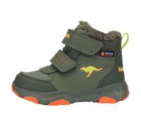 Winterboots KANGAROOS "KS-YOTTO MID V RTX", Mädchen, Gr. 24, grün (military grün, flame), Synthetik, Textil, Schuhe Winterboots, Snowboots, Winterboots, Winterschuhe, wasserdicht (13103712-24) militar