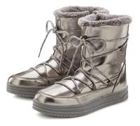 Winterboots LASCANA, Damen, Gr. 35, silber (grau, silberfarben), Obermaterial: 100% Synthetik. Decksohle: 100% Textilmaterial. Futter: 100% Textilmaterial. Laufsohle: 100% Synthetik, unifarben, Schuhe