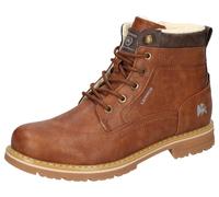 Winterboots LERROS, Herren, Gr. 43, braun (cognacfarben), Lederimitat, Schuhe Winterboots, Winterstiefel mit Warmfutter (44020552-43) cognacfarben