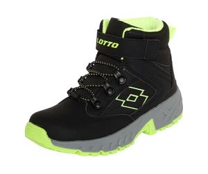 Winterboots LOTTO, Jungen, Gr. 28, grün (schwarz, fr.grün), Synthetik, Textil, Schuhe Winterboots, Winterschuhe, Winterstiefel, Snowboots (63913520-28) schwarz, fr.grün