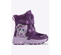 Lotto Lifes Kinder-Mädchen-Outdoor-Allwetterstiefel Katzen-Motiv BRINKA TEX K Lila-Pink 29
