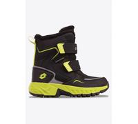 Winterboots LOTTO, Mädchen, Gr. 25, schwarz (schwarz, lime), Synthetik, Textil, Schuhe Winterboots, Winterschuhe, Winterstiefel, Snowboots, wasserdicht & gefüttert (93981063-25) schwarz, lime