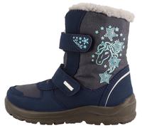 Winterboots LURCHI "Kasandra SYMPATEX", Mädchen, Gr. 26, blau (dunkelblau, grau), Lederimitat, Textil, Glitzer, Schuhe Winterboots, Klettboots mit Glitzer, Größenschablone zum Download (77342017-26) d