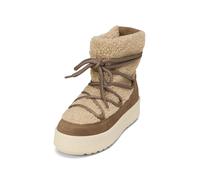 Winterboots MARC O'POLO "mit flauschigem Warmfutter", Damen, Gr. 37, beige (grau), Obermaterial: 100% Leder (Rind), unifarben, Schuhe Winterboots (84863816-37) grau