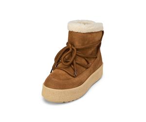 Winterboots MARC O'POLO "mit flauschigem Warmfutter", Damen, Gr. 37, m720, Obermaterial: 100% Leder (Rind), unifarben, Schuhe Winterboots (68411631-37) m720