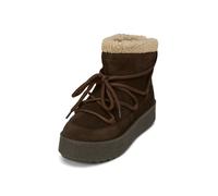 Marc O'Polo Schnürstiefel aus Veloursleder Modell 'PIA' in Dunkelbraun, Größe 37