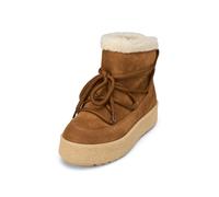 Winterboots MARC O'POLO "mit flauschigem Warmfutter", Damen, Gr. 39, cognac, Obermaterial: 100% Leder (Rind), unifarben, Schuhe Winterboots (68411631-39) cognac