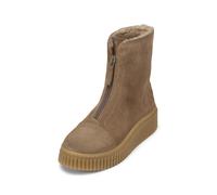 Winterboots MARC O'POLO "mit Reißverschluss vorne", Damen, Gr. 39, schwarz taupe, Obermaterial: 100% Leder (Rind), unifarben, Schuhe Winterboots (17178347-39) schwarz taupe