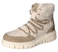 Winterboots MUSTANG SHOES, Damen, Gr. 37, beige (ecru), Lederimitat, Textil, Schuhe Winterboots, Schnürboots, Snowboots mit praktischem Innenreißverschluss (94562003-37) ecru