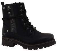 Winterboots MUSTANG SHOES "Darleen", Damen, Gr. 41, schwarz, Lederimitat, Basic, Schuhe Winterboots, Schnürboots mit Profilsohle (61076834-41)