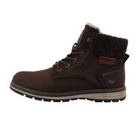 Winterboots MUSTANG SHOES, Herren, Gr. 46, Warmfutter, braun (dunkelbraun), Textil, Velourslederimitat, Schuhe Winterboots, Schnürboots mit wasserabweisender TEX-Ausstattung (60181054-46) dunkelbraun